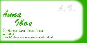 anna ibos business card